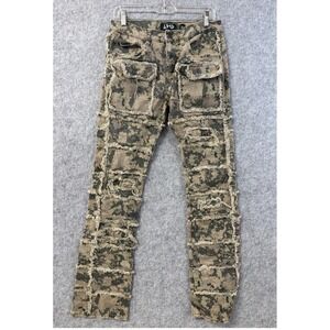 Another‎ Hype Piece AHP Mens Digital Camo Distressed Patchwork Cargo Pants Sz 32